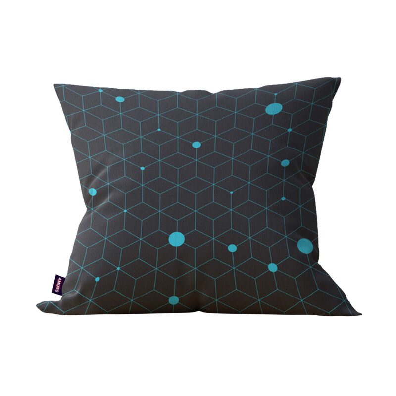 Coussin ANTLIA coloris noir 45 x 45 cm