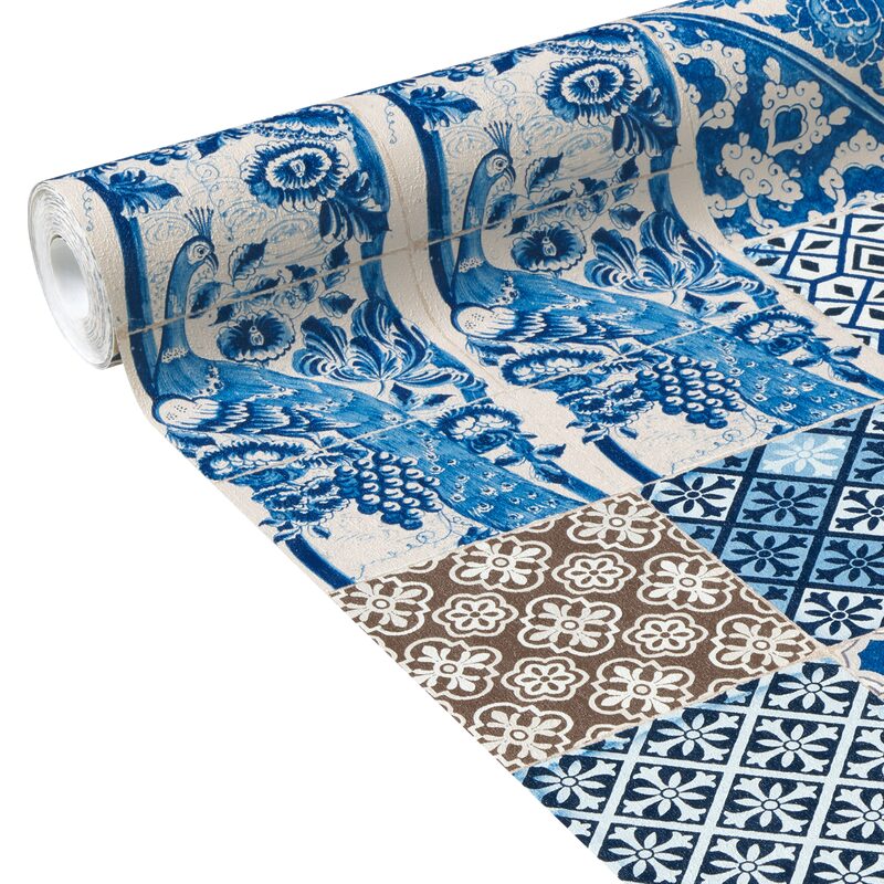 Papier peint intissé ROTTERDAM X METROPOLITAN STORIES coloris bleu marine