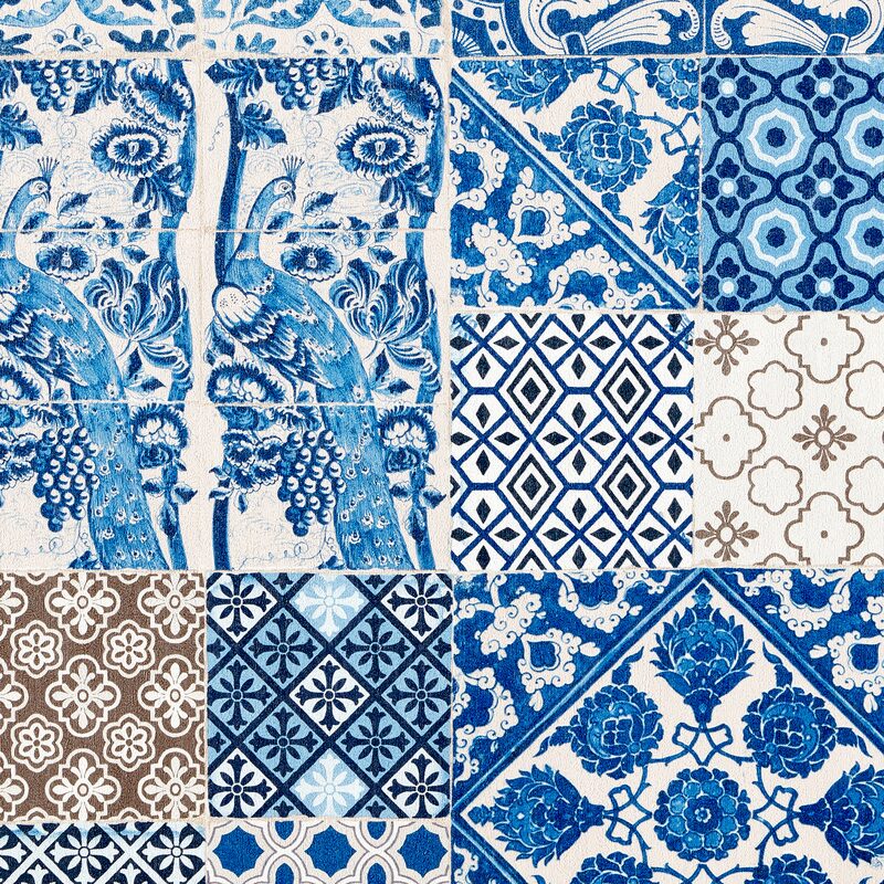 Papier peint intissé ROTTERDAM X METROPOLITAN STORIES coloris bleu marine
