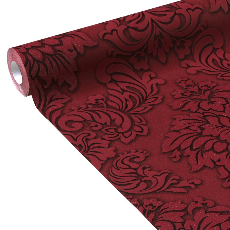 Papier peint intissé LONDON X METROPOLITAN STORIES coloris rouge carmin