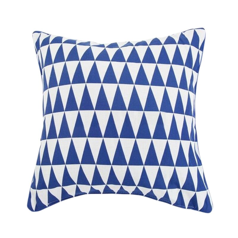Housse de coussin BACKGAMMON coloris bleu 40 x 40 cm