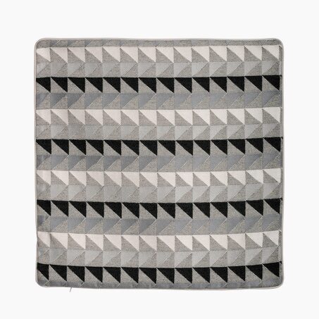 Housse de coussin AZTEC coloris gris 40 x 40 cm