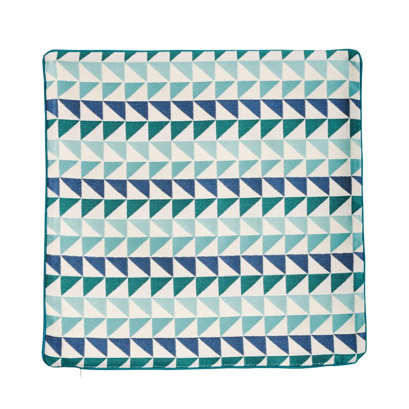 Housse de coussin AZTEC coloris bleu 40 x 40 cm