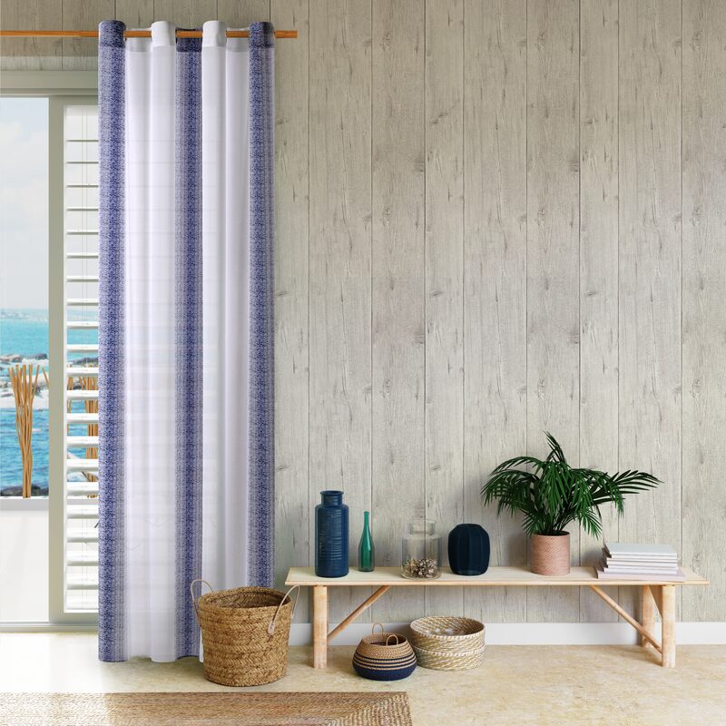 Voilage CYTHERE coloris indigo 140 x 240 cm