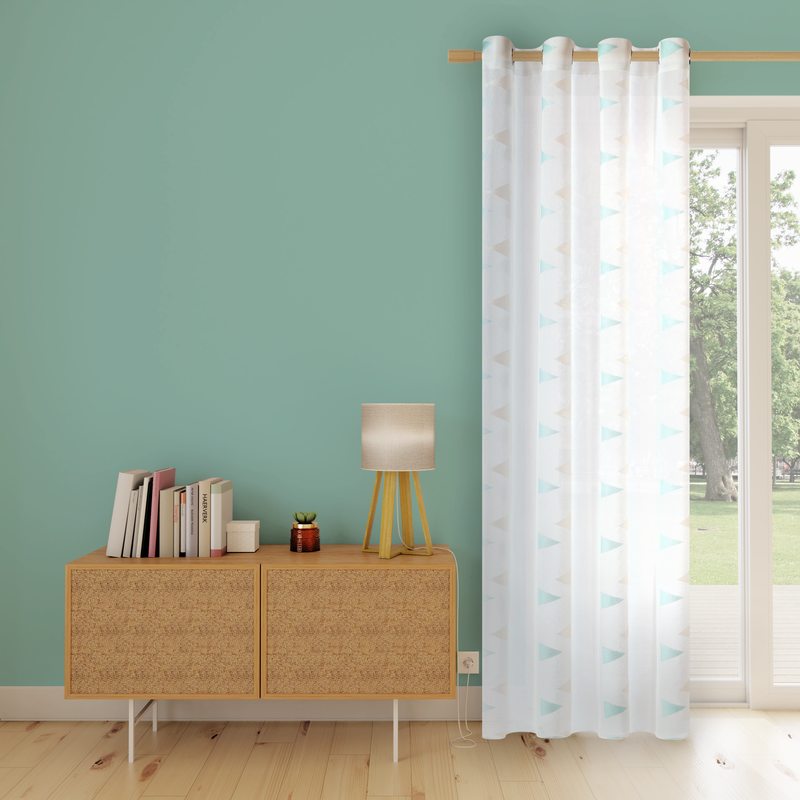 Voilage SUAT coloris bleu 140 x 240 cm