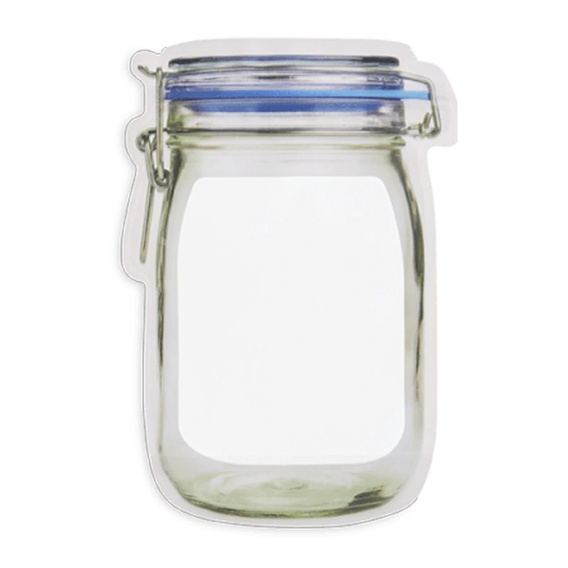 Pochette alimentaire ZIP BOCAL L coloris transparent