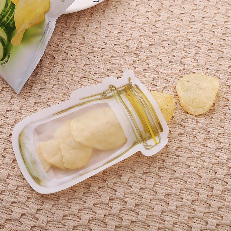 Pochette alimentaire ZIP BOCAL S coloris transparent