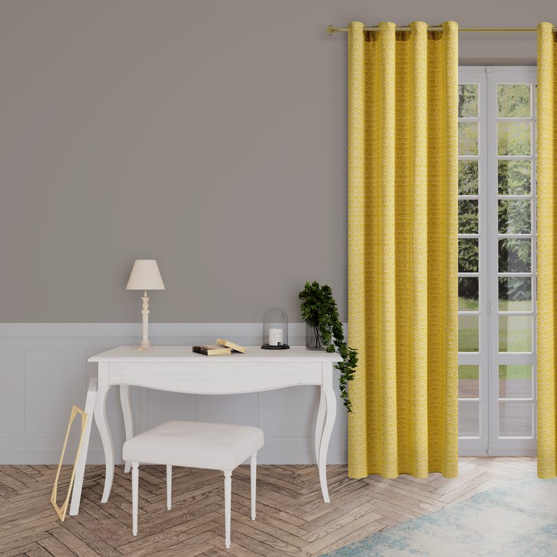 Rideau WISY coloris safran 140 x 250 cm