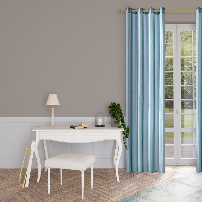 Rideau PEGAZE coloris bleu nordique 140 x 260 cm