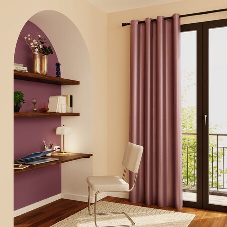 Rideau PEGAZE coloris rose tea 140 x 260 cm