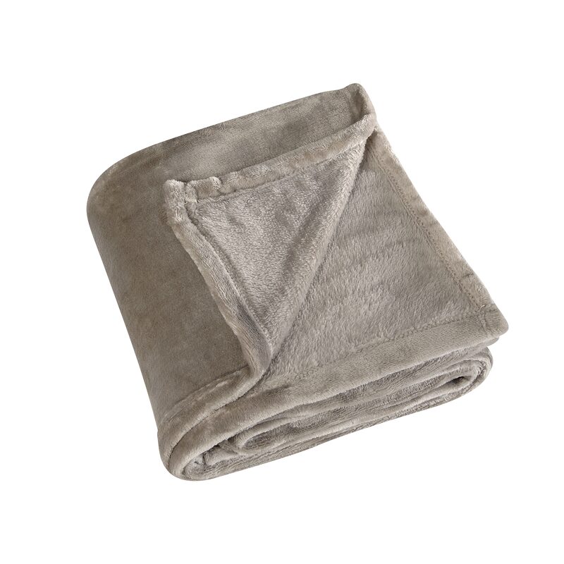 Plaid polaire COCOON coloris taupe
