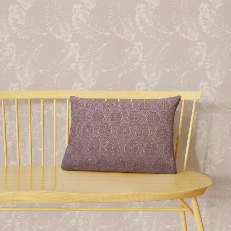 Coussin LOUISON coloris vieux rose 40 x 60 cm