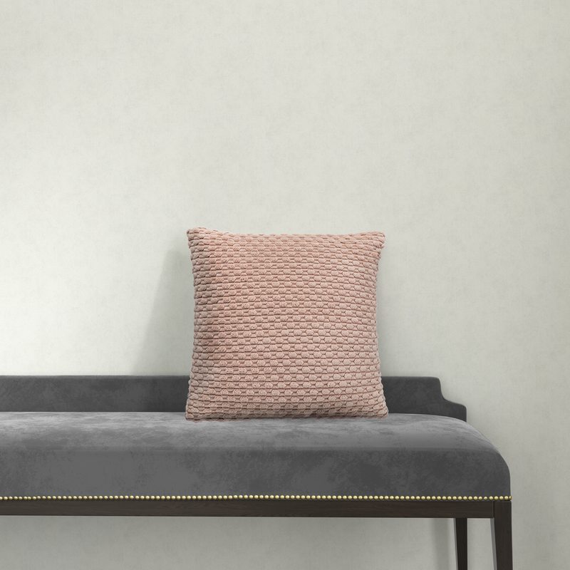 Coussin ANITA coloris rose blush 45 x 45 cm