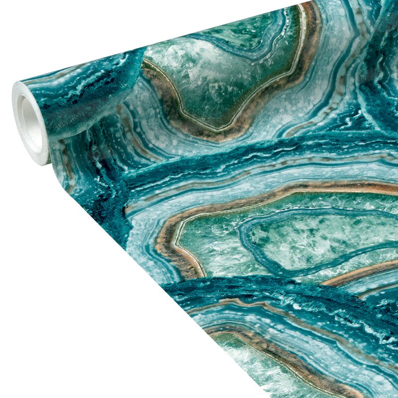 Papier peint intissé AGATE coloris bleu profond