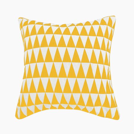 Housse de coussin BACKGAMMON coloris jaune 40 x 40 cm