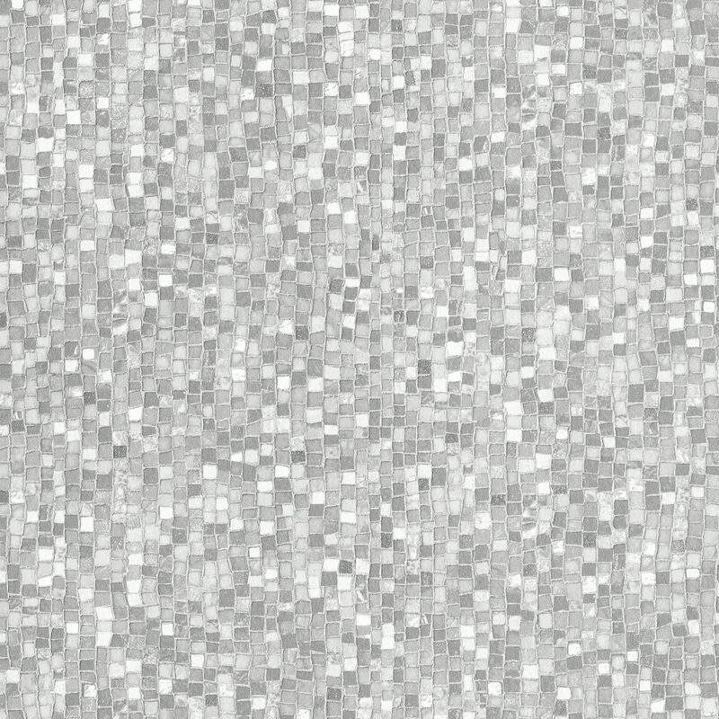 Papier peint intissé MOSAIK coloris gris perle