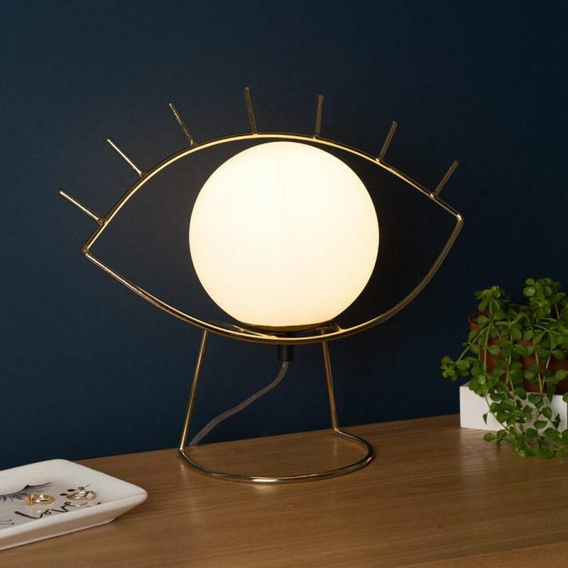 Lampe à poser GOLDEN EYE coloris or  30 x 38 cm
