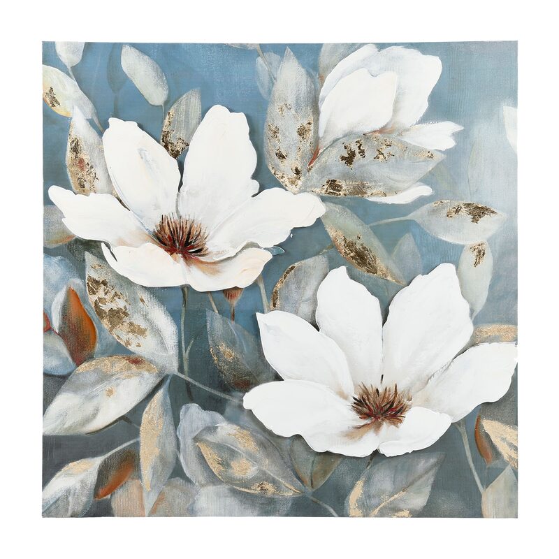 Toile peinte LIANE 80 x 80 cm