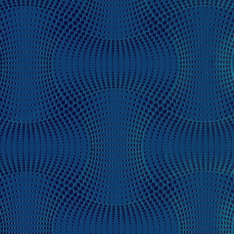 Papier peint intissé SPACER coloris bleu nuit iridescent