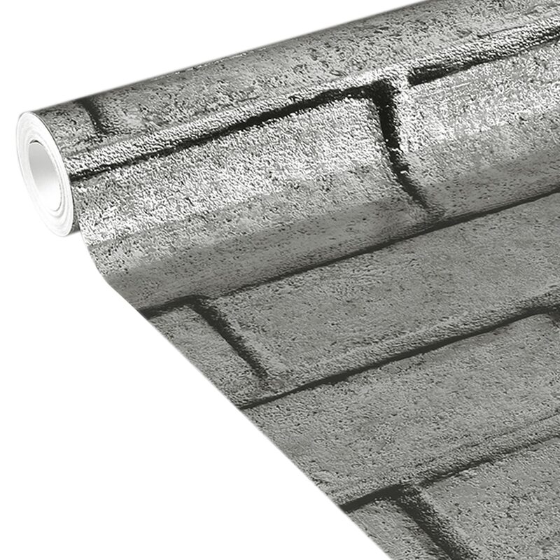 Papier peint intissé HAGEN coloris gris métallisé