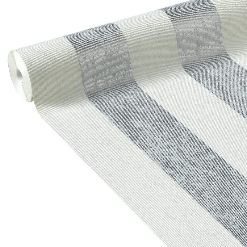 Papier peint intissé YORK STRIPES coloris blanc
