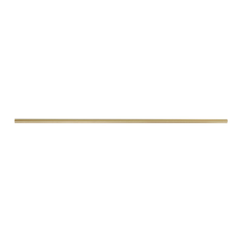 Barre à rideau TROMPETTE coloris laiton mat diamètre barre 2,8 cm longueur 150 cm