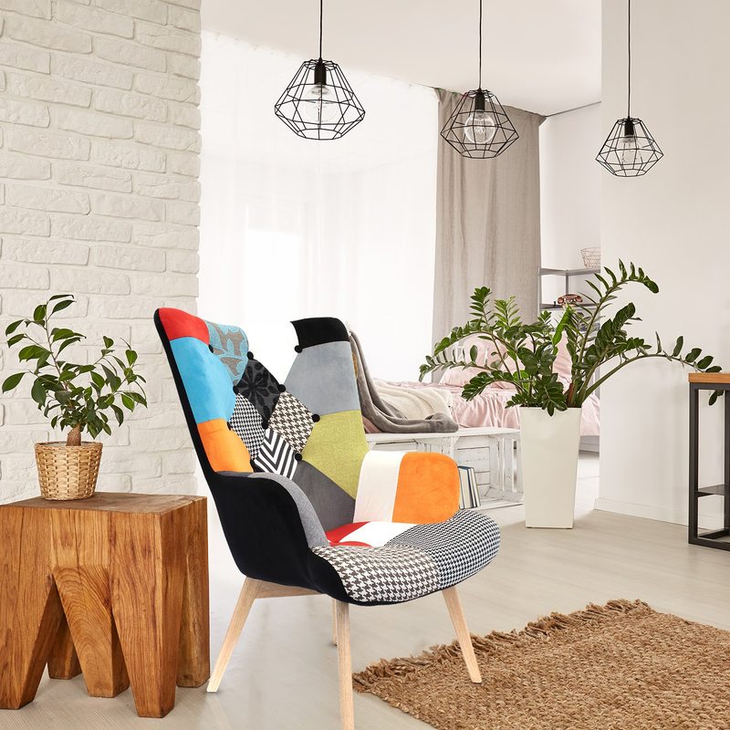 Fauteuil HELSINKI coloris multicolore