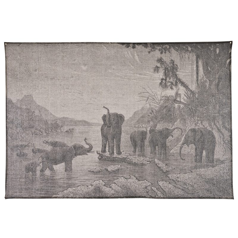 Toile imprimée JUNGLE ELEPHANTS 158 x 110 cm