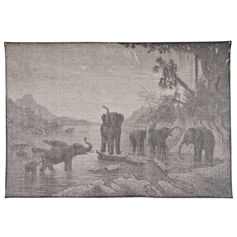 Toile imprimée JUNGLE ELEPHANTS 158 x 110 cm