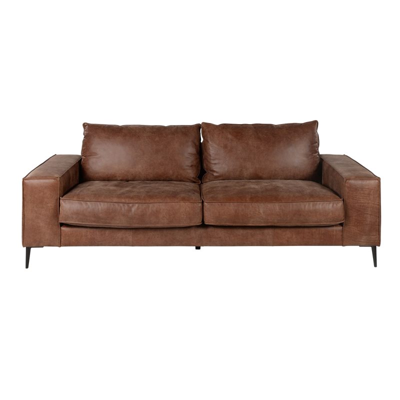 Canapé EDGE coloris cognac 2 places