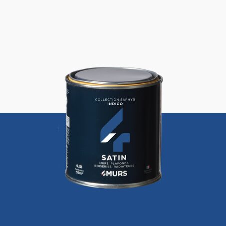 Peinture Finition SAPHYR Alkyde indigo Satiné 0,5 L