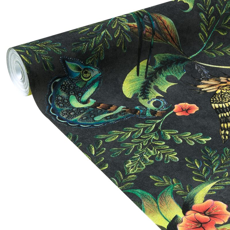 Papier peint intissé BAHIA coloris noir