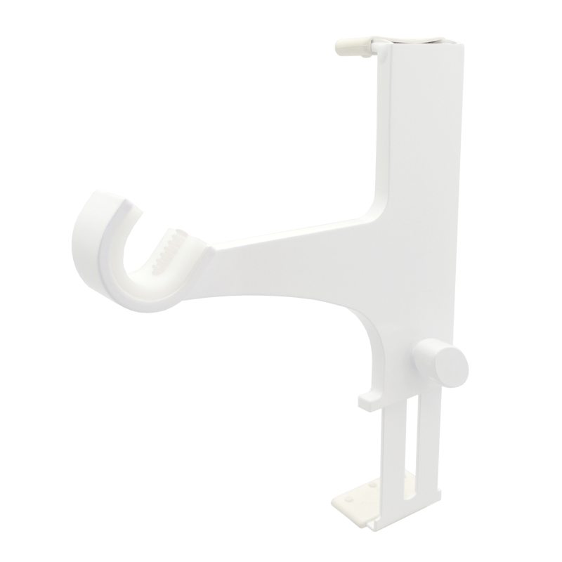 Support barre à rideau SUPPORT CAISSON coloris blanc