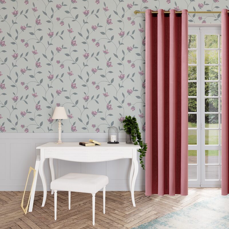 Rideau OTMAN coloris mauve 140 x 260 cm