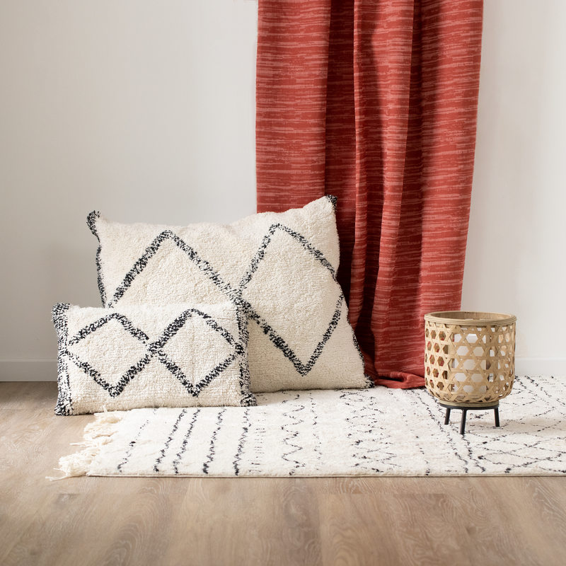 Coussin FARAH coloris ivoire 60 x 80 cm