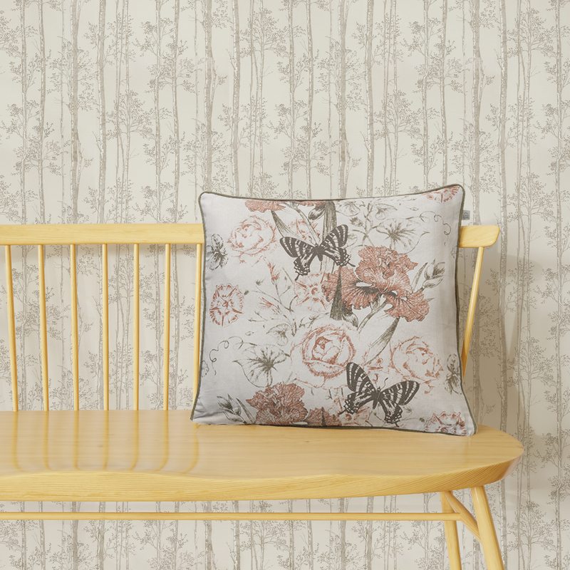 Coussin LENNY coloris rose 45 x 45 cm