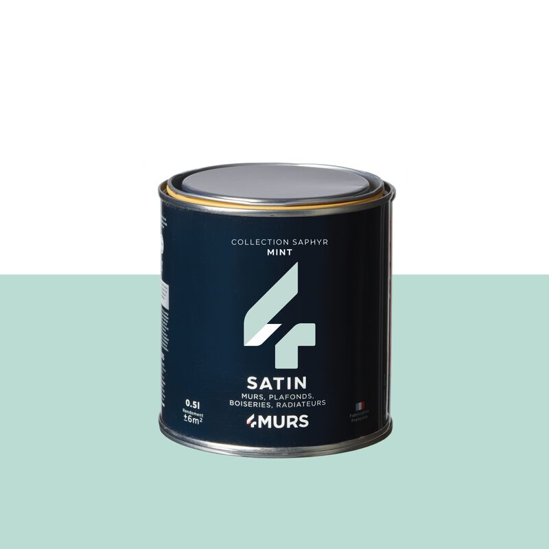 Peinture Finition SAPHYR Alkyde mint Satiné 0,5 L
