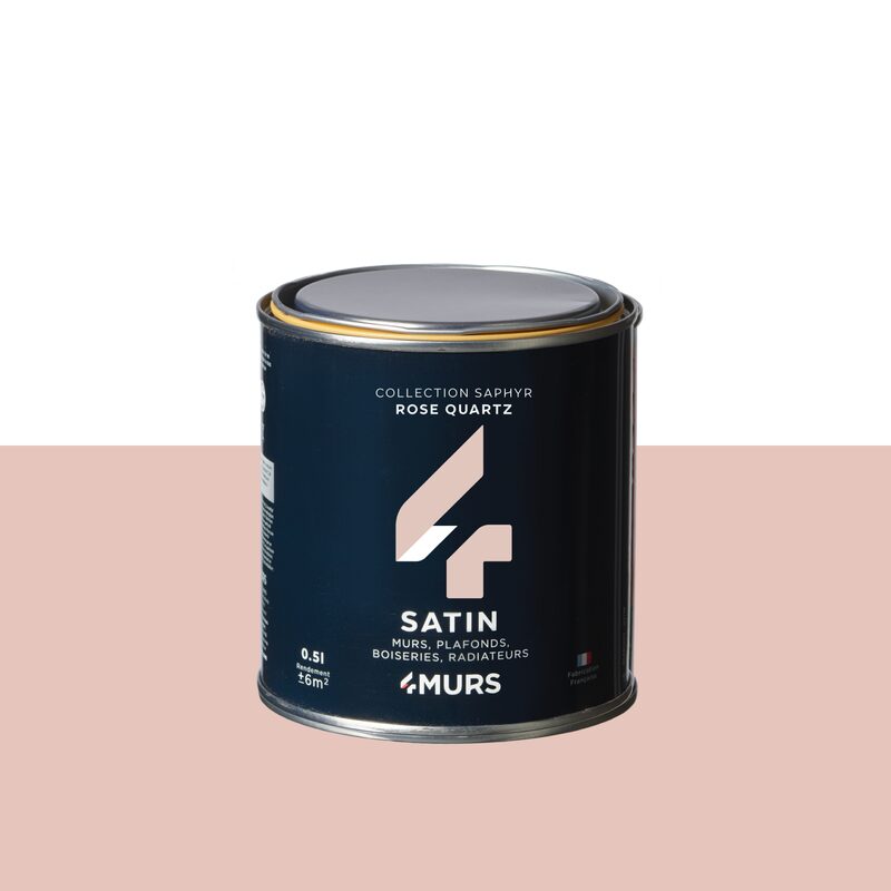 Peinture Finition SAPHYR Alkyde rose quartz Satiné 0,5 L