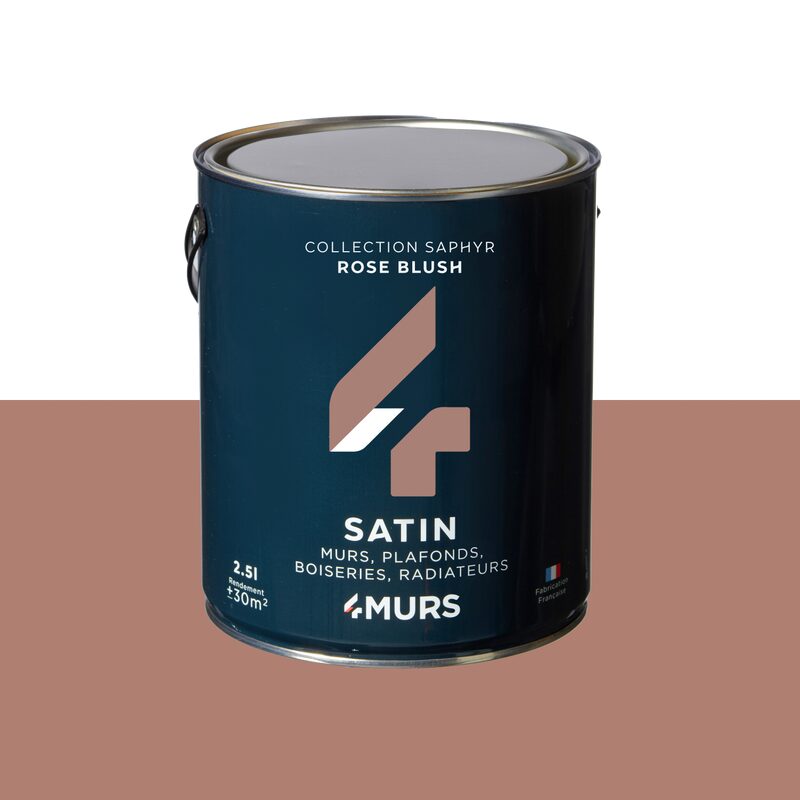 Peinture Multi-supports SAPHYR Alkyde rose blush Satiné 2,5 L