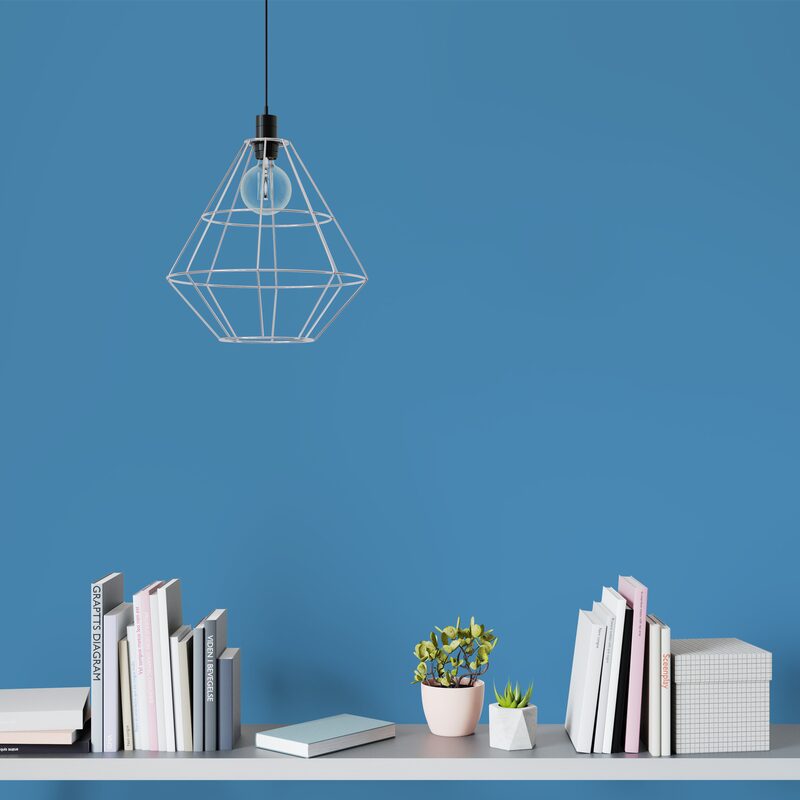 Suspension DIAMANT coloris argent 24 x 30 cm