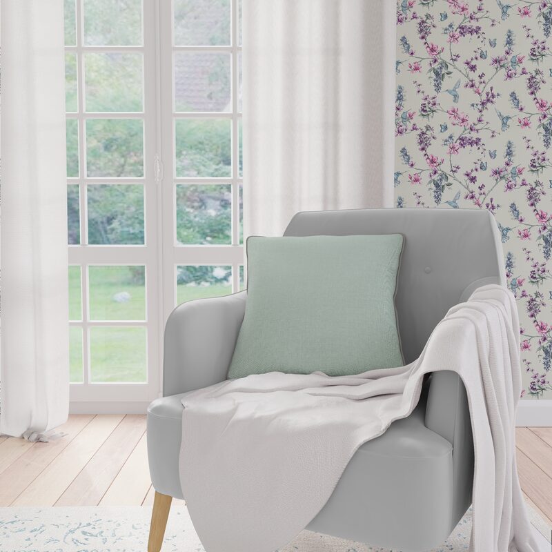 Housse de coussin LIN LAVE coloris vert amande 40 x 40 cm