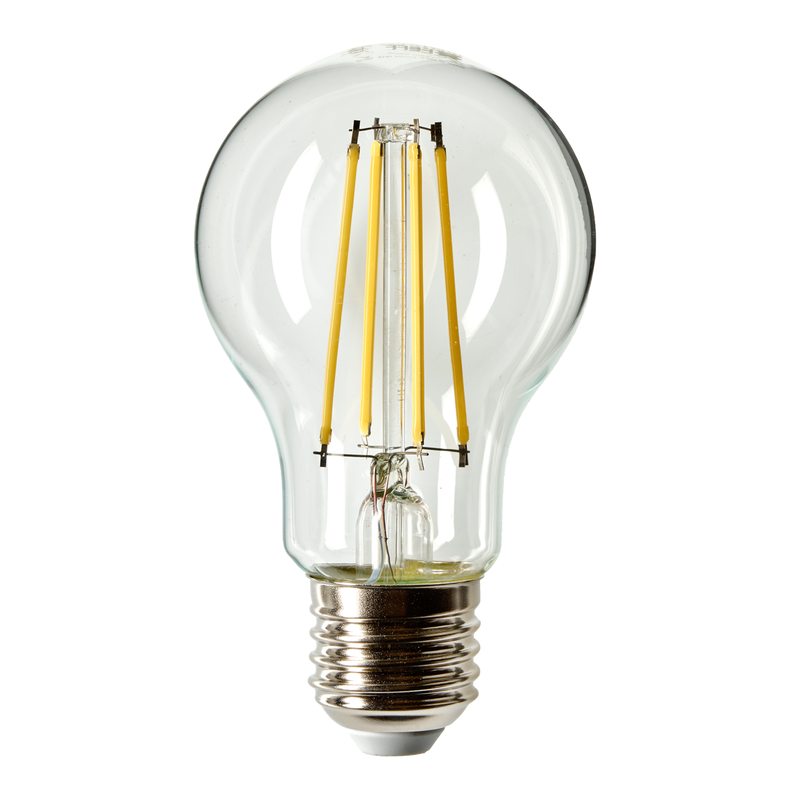 Ampoule LED FILAMENT CLAIRE 60W E27 lumière froide coloris blanc 8 x 5 cm