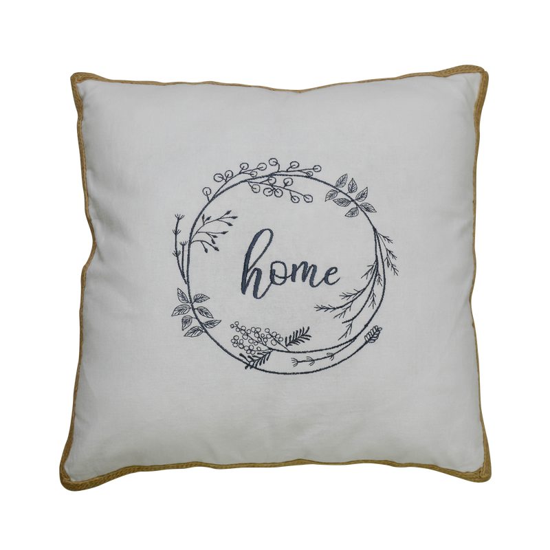 Coussin SWEET HOME coloris ivoire 40 x 40 cm