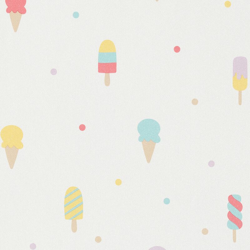Papier peint intissé LOLLYPOP coloris blanc