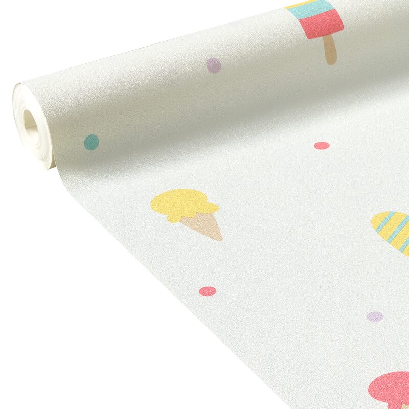 Papier peint intissé LOLLYPOP coloris blanc