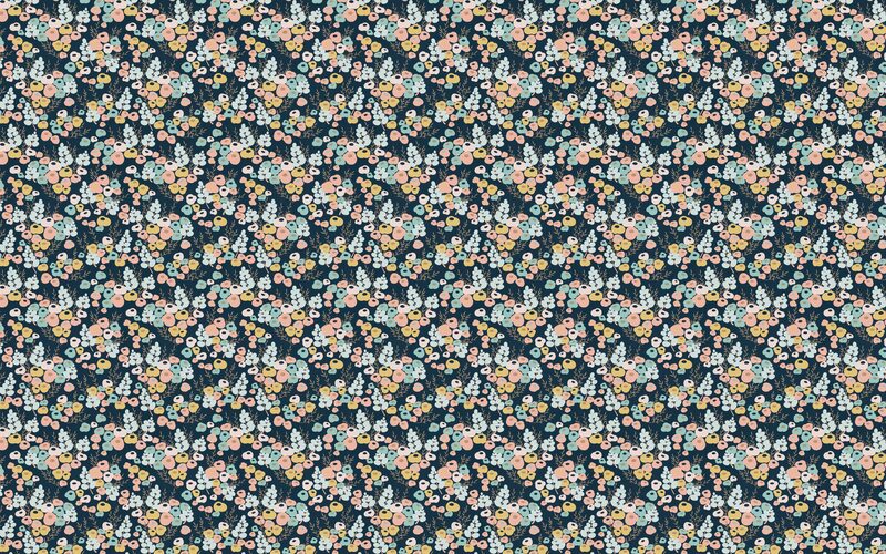 Papier peint intissé EMILIE coloris bleu pétrole