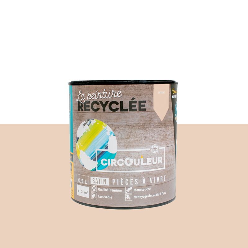 Peinture CIRCOULEUR Acrylique savane Satiné 0,5 L