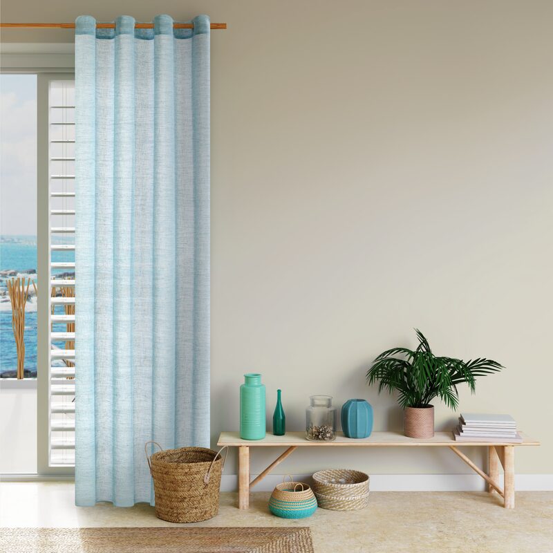 Voilage CASA coloris aqua 140 x 240 cm