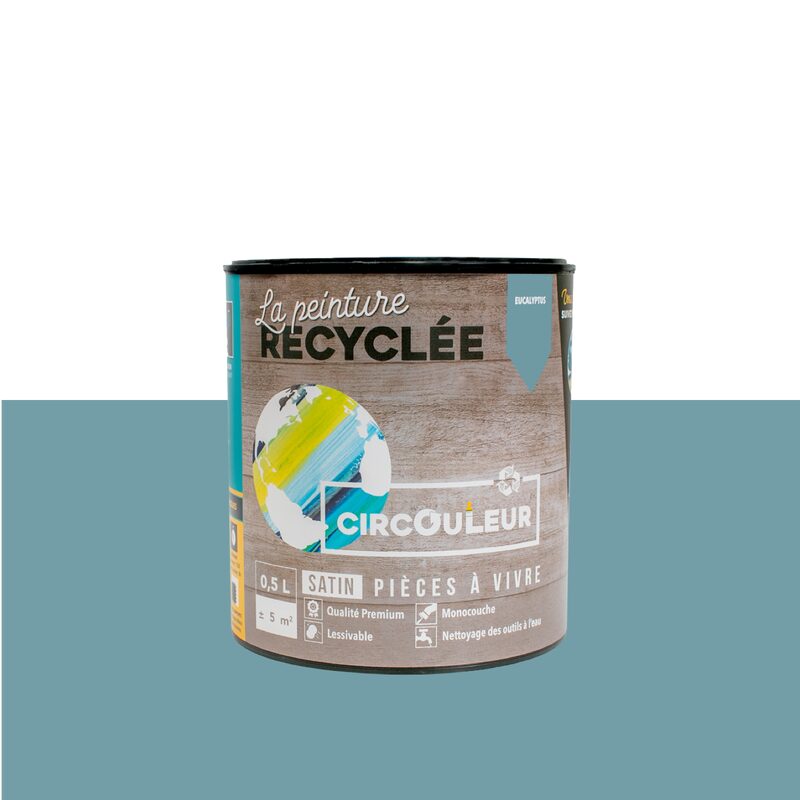 Peinture CIRCOULEUR Acrylique eucalyptus Satiné 0,5 L