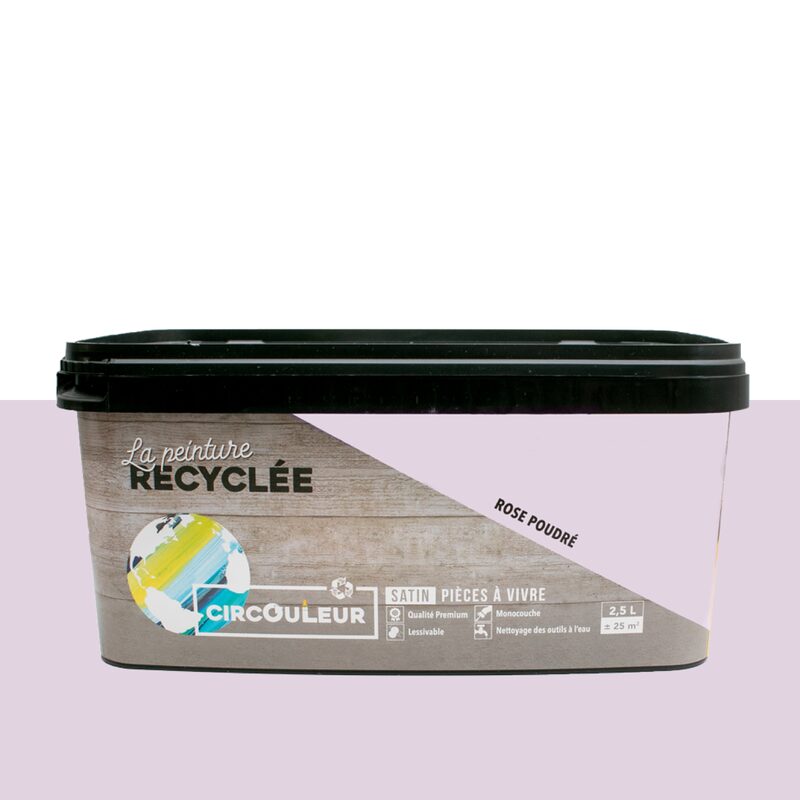 Peinture CIRCOULEUR Acrylique rose poudré Satiné 2,5 L
